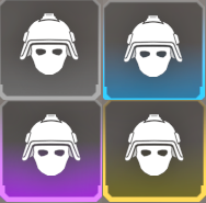 screenshot of all the current helmets in the game